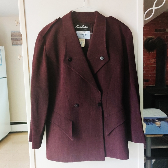 Thierry Mugler Jackets & Blazers - 🦋 VINTAGE Plum Thierry Mugler Blazer Coat 42 XL
